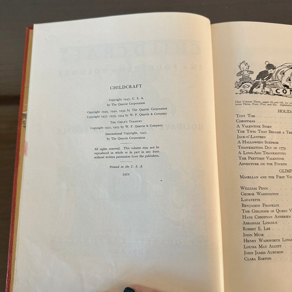1947 Childcraft Vol 6 Holidays & Famous People Quarrie Corp Hardcover Halloween - Picture 5 of 7